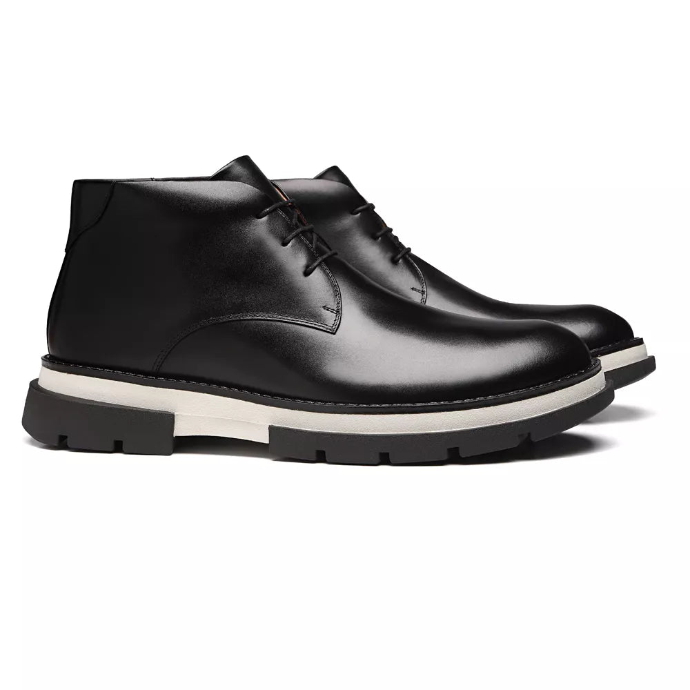 BOTA DERBY MASCULINA CASUAL EM COURO PRETO